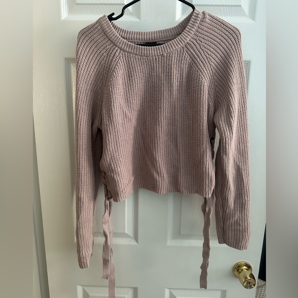 Sweater with Side Tie Detail